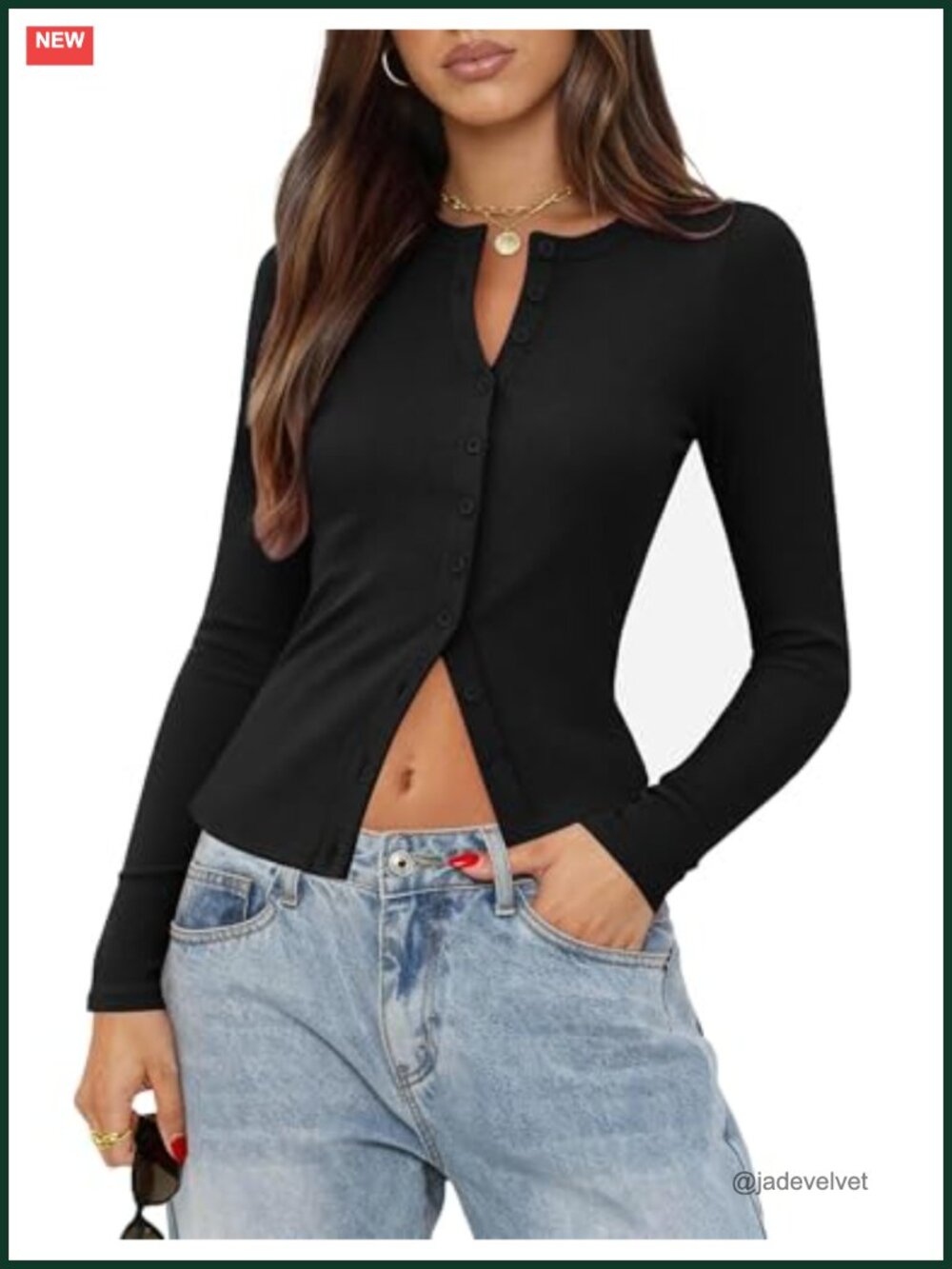 Ribbed Button Down Cardigan Sweater Long Sleeve Knit Women